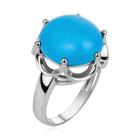 Купить оптом кольцо из серебра с бирюзой 1340Б26402-1 от Krasnoe