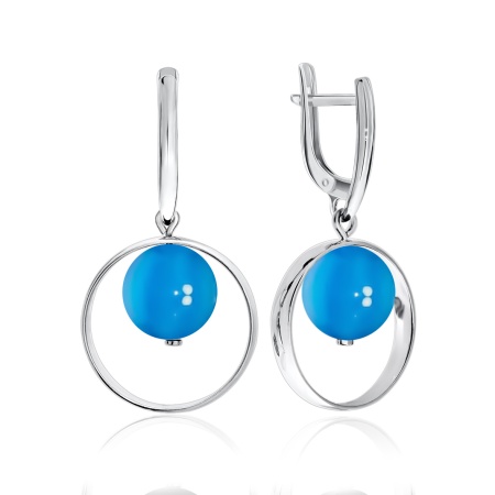 Купить оптом серьги из серебра с агатами 2340391026-1-70 от Krasnoe