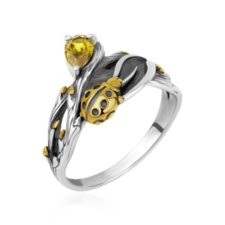 Купить оптом кольцо из серебра с ситаллом 1317С32128-51 от Krasnoe