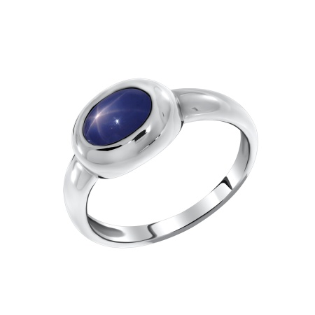 Купить оптом кольцо из серебра с сапфир звездчатыйом 1340940365-8 от Krasnoe