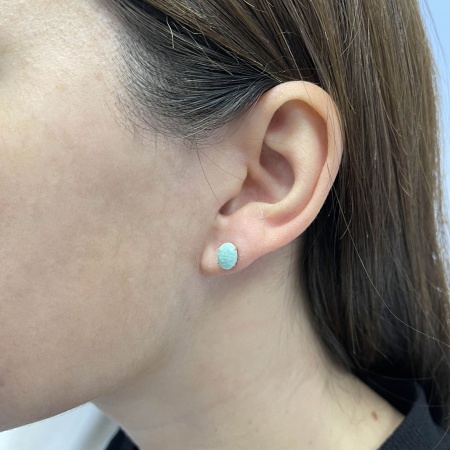 Купить оптом пусеты из серебра с амазонитами 2320372321 от Krasnoe