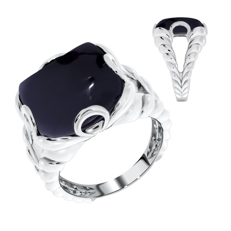 Купить оптом кольцо из серебра с агатом 1340390976-20 от Krasnoe