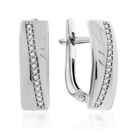 Купить оптом серьги из серебра с фианитами 2340201466л от Krasnoe