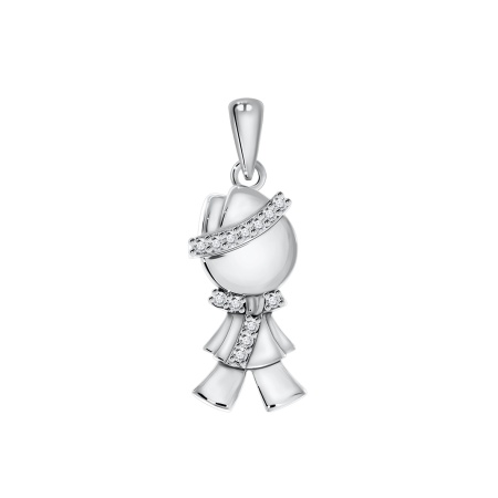 Купить оптом подвеска из серебра с фианитами 3340200400 от Krasnoe