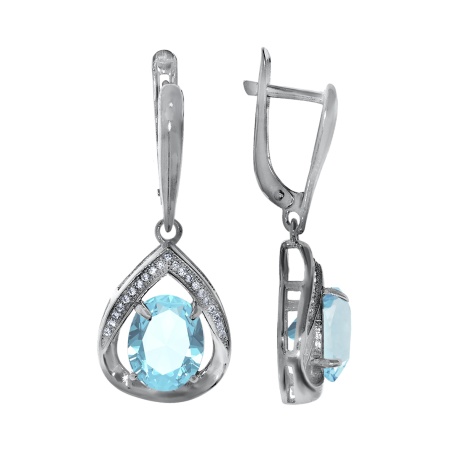 Оптом серьги из серебра с кварцами и фианитами 2340183503л-70 цена от Krasnoe Купить оптом серьги из серебра с кварцами и фианитами 2340183503л-70 от Krasnoe