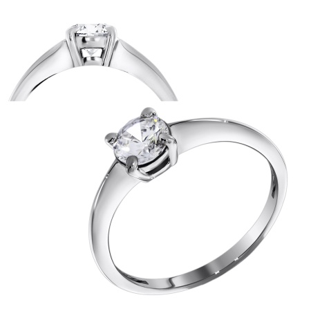 Купить оптом кольцо из серебра с фианитами 1340200100 от Krasnoe