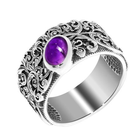 Купить оптом кольцо из серебра с аметистом 1310061369 от Krasnoe