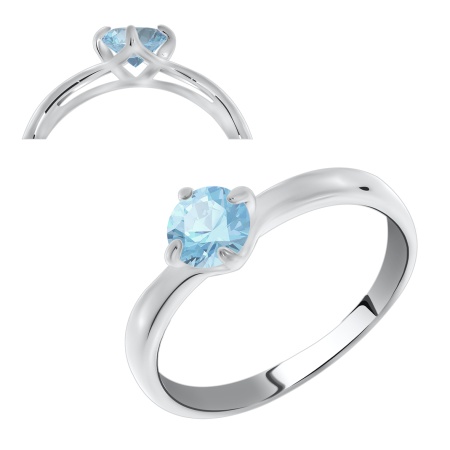 Купить оптом кольцо из серебра с топазом, топазом и топазом 1340070261 от Krasnoe