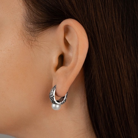 Купить оптом серьги из серебра с жемчугами 2310050864 от Krasnoe