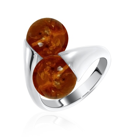 Купить оптом кольцо из серебра с янтарём 1340480868 от Krasnoe