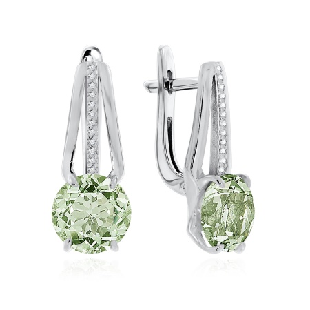 Купить оптом серьги из серебра с аметистами и фианитами 2340061332-60 от Krasnoe