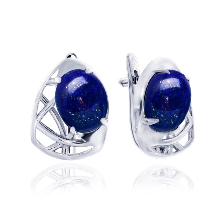 Купить оптом серьги из серебра с лазуритами 2340470988 от Krasnoe
