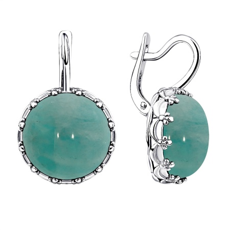 Купить оптом серьги из серебра с амазонитами 2340371869 от Krasnoe