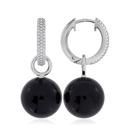 Купить оптом серьги из серебра с агатами и фианитами 2340391184л-20 от Krasnoe