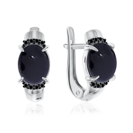 Купить оптом серьги из серебра с агатами и ситаллами 2348390371л-20 от Krasnoe