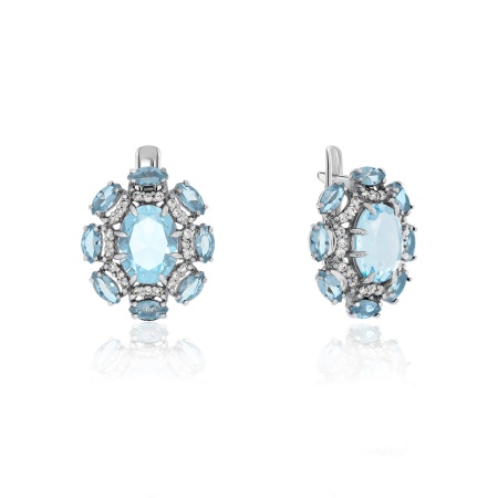 Купить оптом серьги из серебра с фианитами 2340200870л-70 от Krasnoe