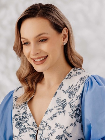 Купить оптом пусеты из серебра без вставок 2345404803 от Krasnoe