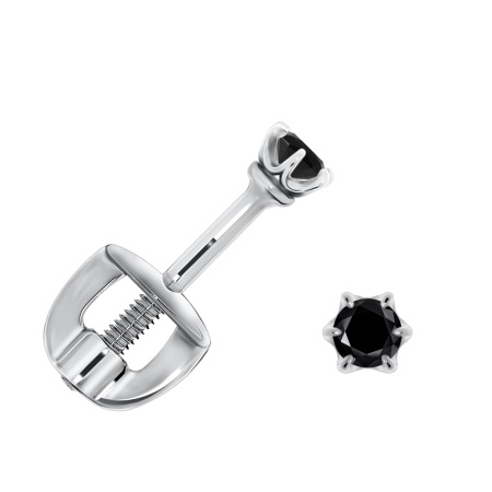 Купить оптом пусеты из серебра с фианитами П340200220-20 от Krasnoe