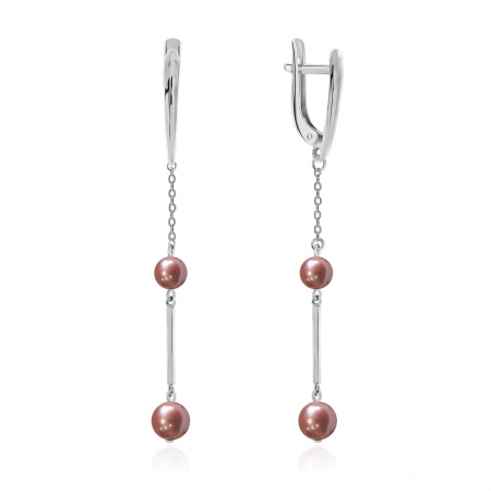 Купить оптом серьги из серебра с жемчугами 2340241298-47 от Krasnoe