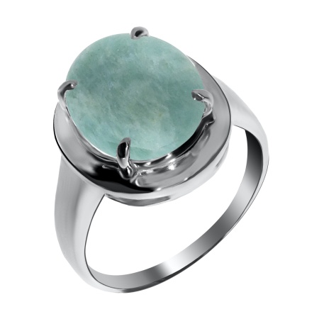 Купить оптом кольцо из серебра с амазонитом 1340370029 от Krasnoe