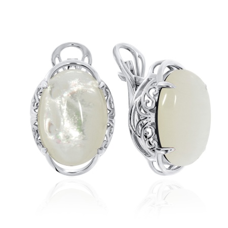 Купить оптом серьги из серебра с перламутрами 2340490968 от Krasnoe