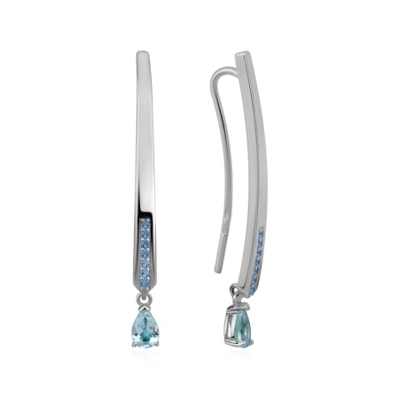 Купить оптом серьги из серебра с топазами и ситаллами 2340076481л-71 от Krasnoe