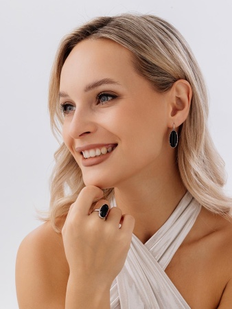 Купить оптом серьги из серебра с агатами 2340395775-20 от Krasnoe