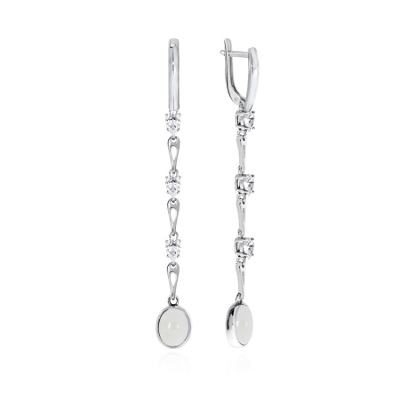 Купить оптом серьги из серебра с агатами и фианитами 2340391513-10 от Krasnoe