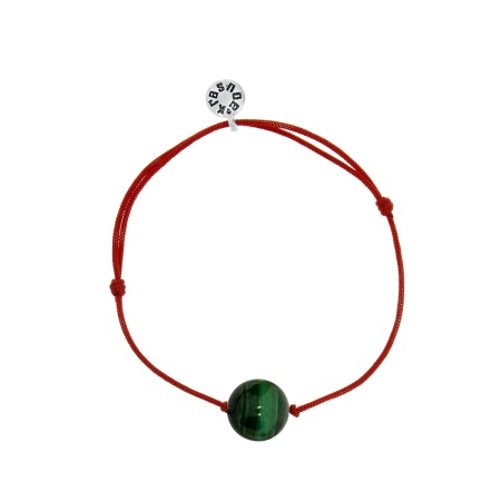 Купить оптом браслет из серебра с малахитом 4340389156 от Krasnoe