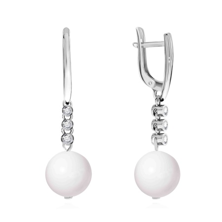 Купить оптом серьги из серебра с опалами и фианитами 2340340830л от Krasnoe