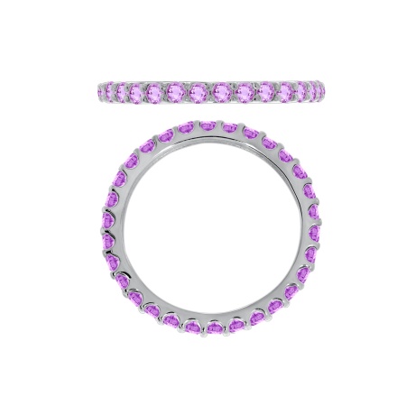 Купить оптом кольцо из серебра с аметистами 1340061315-160 от Krasnoe