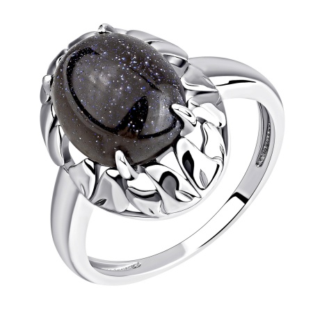 Купить оптом кольцо из серебра с синтетическим авантюрином 1340361865-80 от Krasnoe