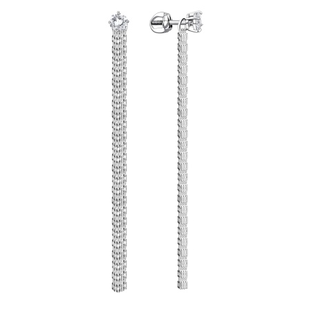 Купить оптом пусеты из серебра с фианитами 2340204867-16 от Krasnoe