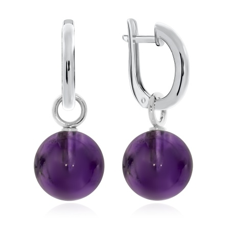 Купить оптом серьги из серебра с аметистами 2340061416 от Krasnoe