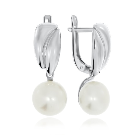 Купить оптом серьги из серебра с жемчугами 2340050899 от Krasnoe