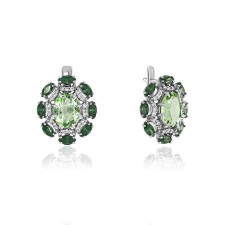 Купить оптом серьги из серебра с фианитами 2340200870л-60 от Krasnoe