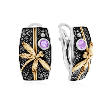 Купить оптом серьги из серебра с аметистами 2317061765 от Krasnoe