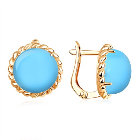 Купить оптом серьги из серебра с бирюзой 2320315089 от Krasnoe