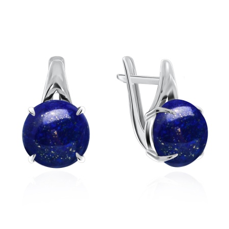 Купить оптом серьги из серебра с лазуритами 2340470124 от Krasnoe