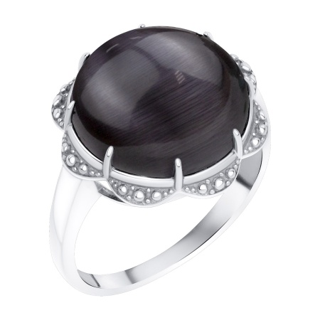 Купить оптом кольцо из серебра с кошачий глазом 1340265792-21 от Krasnoe