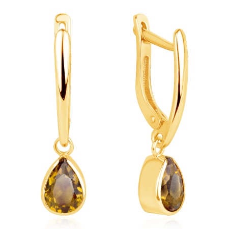 Купить оптом серьги из серебра с цитринами 2318115532 от Krasnoe