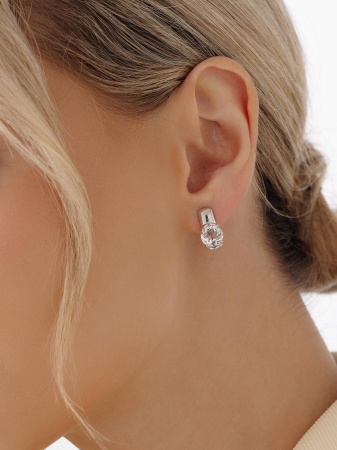 Купить оптом серьги из серебра с хрусталём 2340521117 от Krasnoe