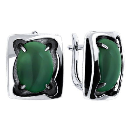 Купить оптом серьги из серебра с агатами 2310395708-60 от Krasnoe