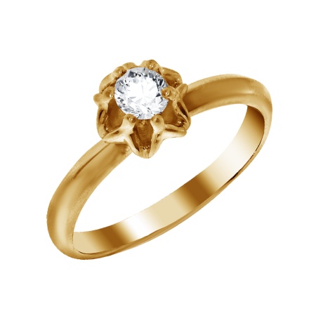 Купить оптом кольцо из серебра с фианитами 1320200152 от Krasnoe