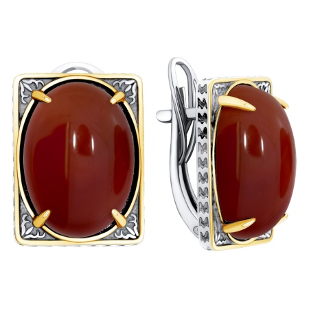 Купить оптом серьги из серебра с агатами 2317395797-31 от Krasnoe