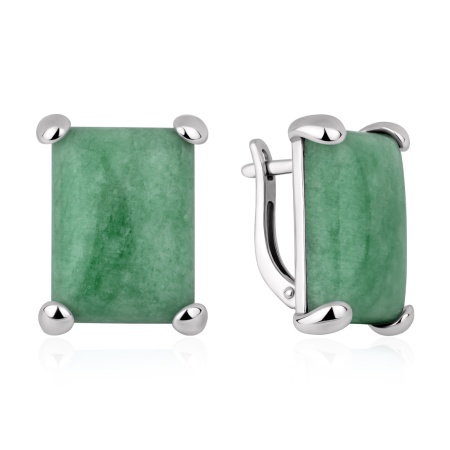 Купить оптом серьги из серебра с авантюринами 2340366355-1-60 от Krasnoe