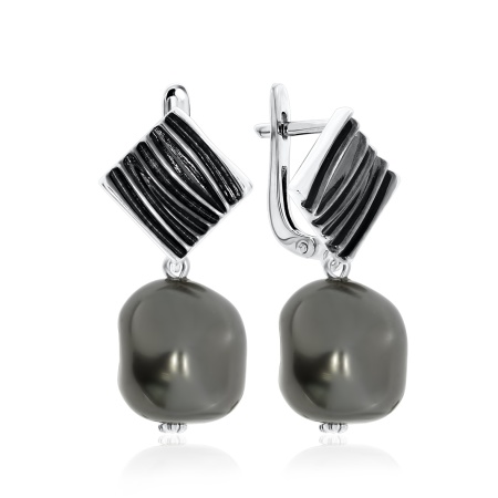 Купить оптом серьги из серебра с жемчугами 2348241398-21 от Krasnoe