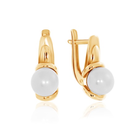 Купить оптом серьги из серебра с жемчугами 2320050847 от Krasnoe