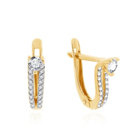 Купить оптом серьги из серебра с фианитами 2329200218 от Krasnoe