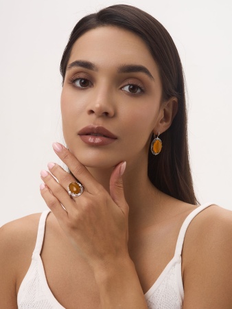 Купить оптом серьги из серебра с агатами 2340395064-50 от Krasnoe